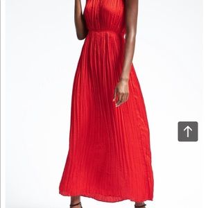Red maxi dress from Banana Republic